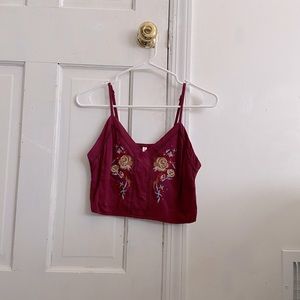 Burgundy Crop Top